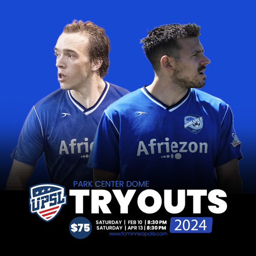 FC Minneapolis UPSL Winter Tryouts poster