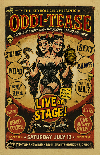 Oddi-Tease! at Tip-Top Showbar poster