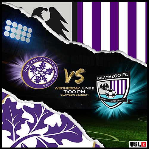 Oakland County FC vs Kalamazoo FC poster