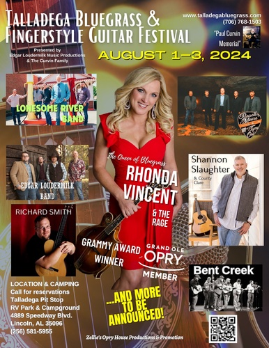 Talladega Bluegrass & Fingerstyle Guitar Festival poster