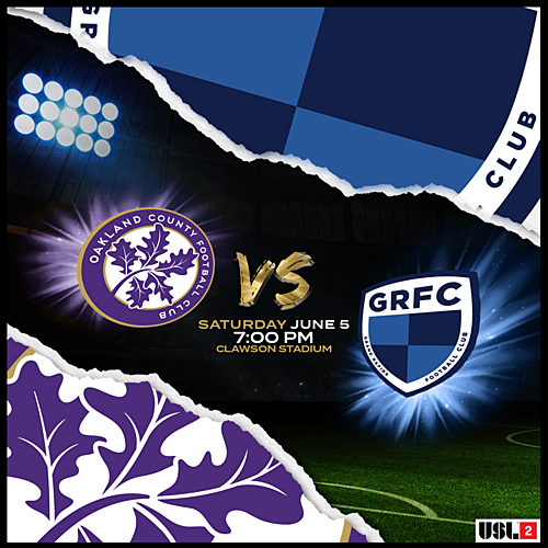 Oakland County FC vs Grand Rapids FC poster