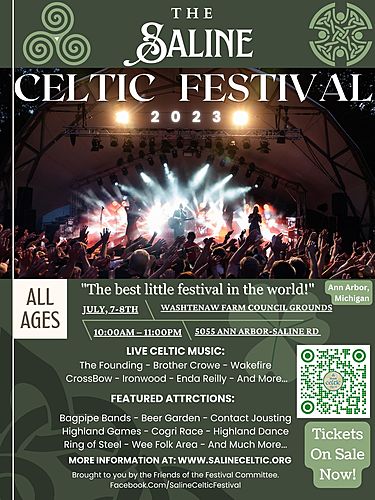 The Saline Celtic Festival poster