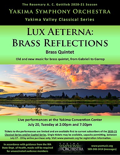 Yakima Symphony Orchestra: Lux Aeterna - Brass Reflections poster