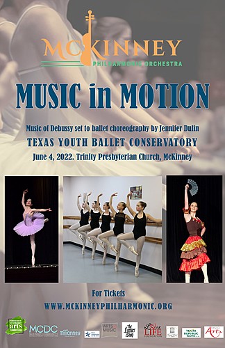 McKinney Philharmonic Orchestra presents MUSIC IN MOTION poster